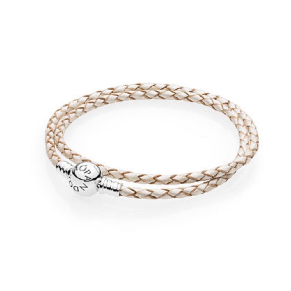 New Pandora Double Leather Charm Bracelet